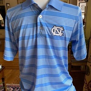 UNC Blue Striped Polo Shirt